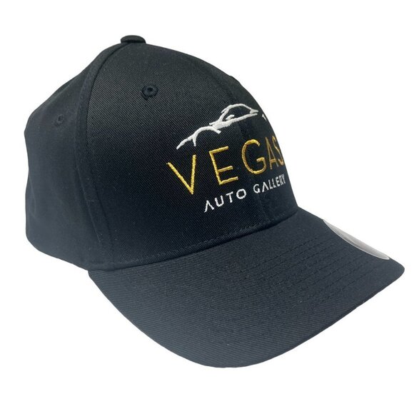 VEGAS Auto‎ Gallery Baseball Hat Unisex L XL Black Flexfit Fitted Sponsor… - Picture 1 of 8